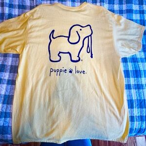 Puppie Love Yellow Dog Graphic Tee